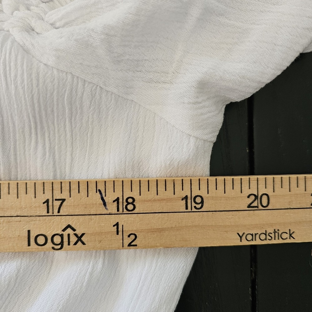 Hollister Womens XL White Tiered Maxi Dress NWT Viscose Milkmaid Puff Sleeve - Picture 10 of 13
